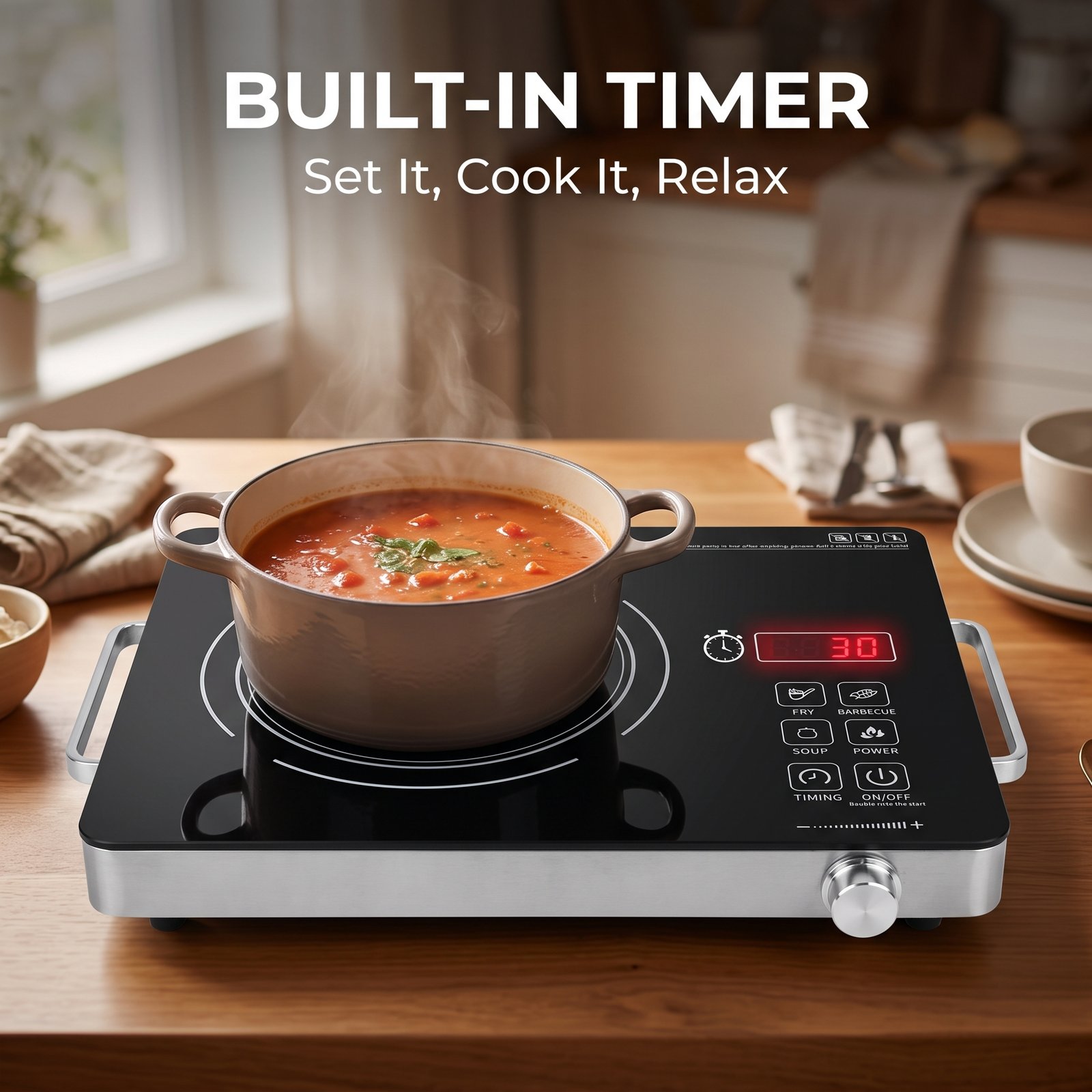MAYUMI Surya 2500W Infrared Cooktop for All Utensils