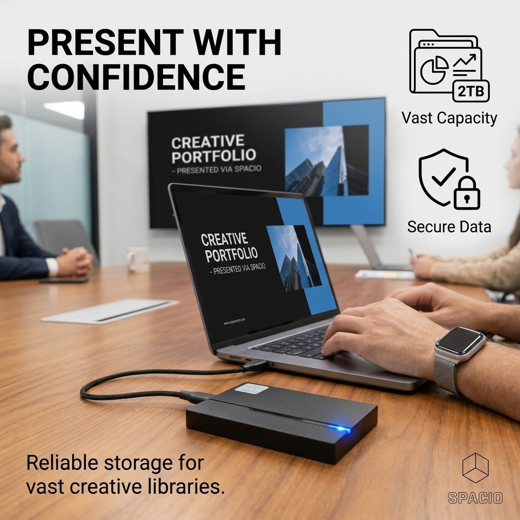 MAYUMI SPACIO 3.0 1TB External Hard Drive, USB 3.0 5Gbps, OTG for Mobile
