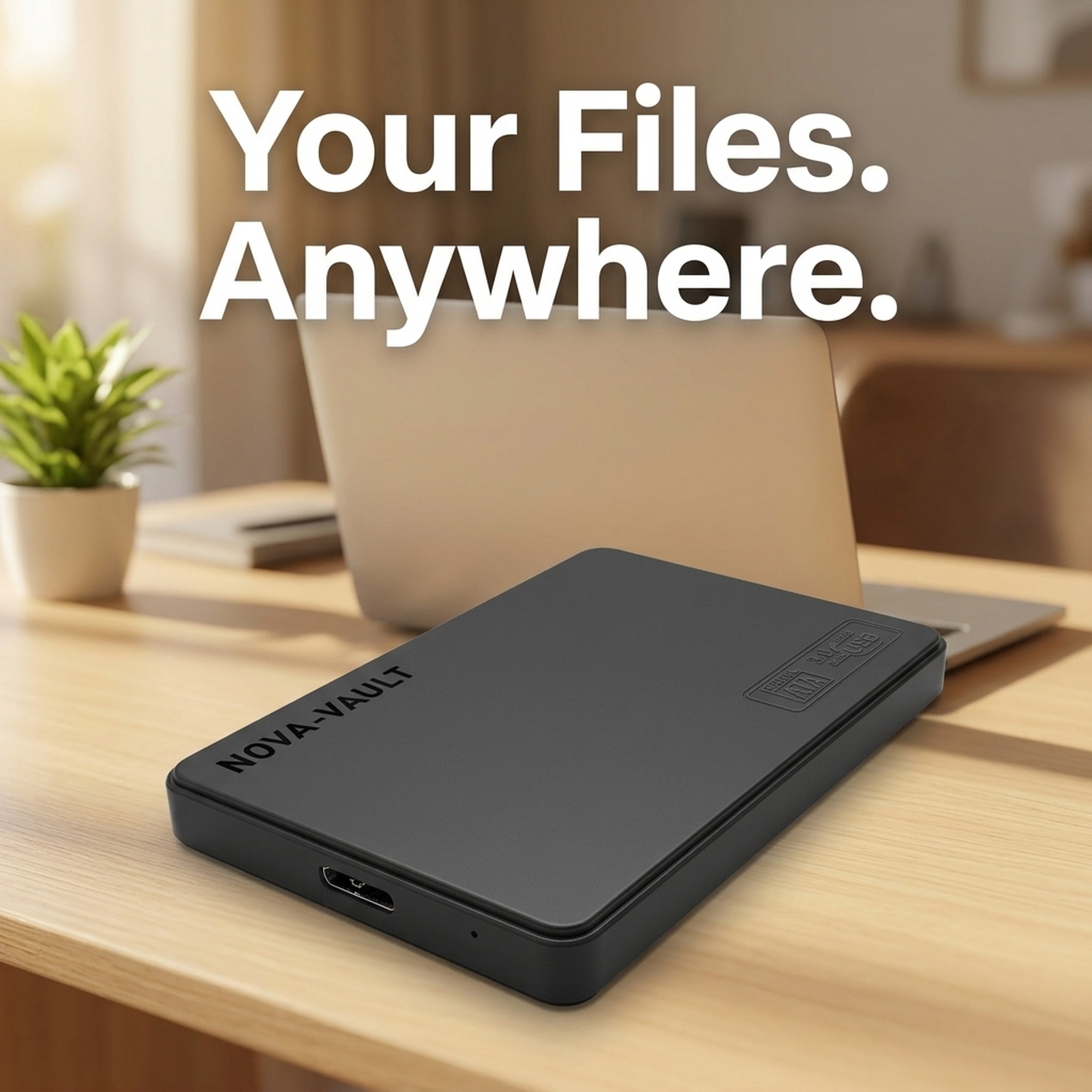 MAYUMI NOVA-VAULT Portable External Hard Drive | USB 3.0 | Slim 2.5" HDD with OTG Adapter