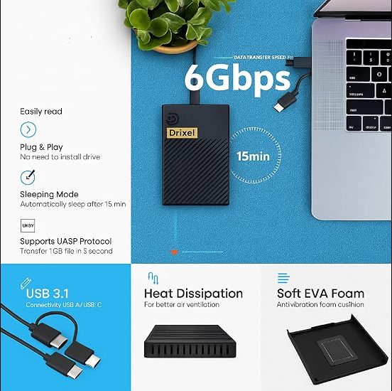 MAYUMI DRIXEL HS External Hard Disk for Laptop, PC, Mac & Mobile (OTG)