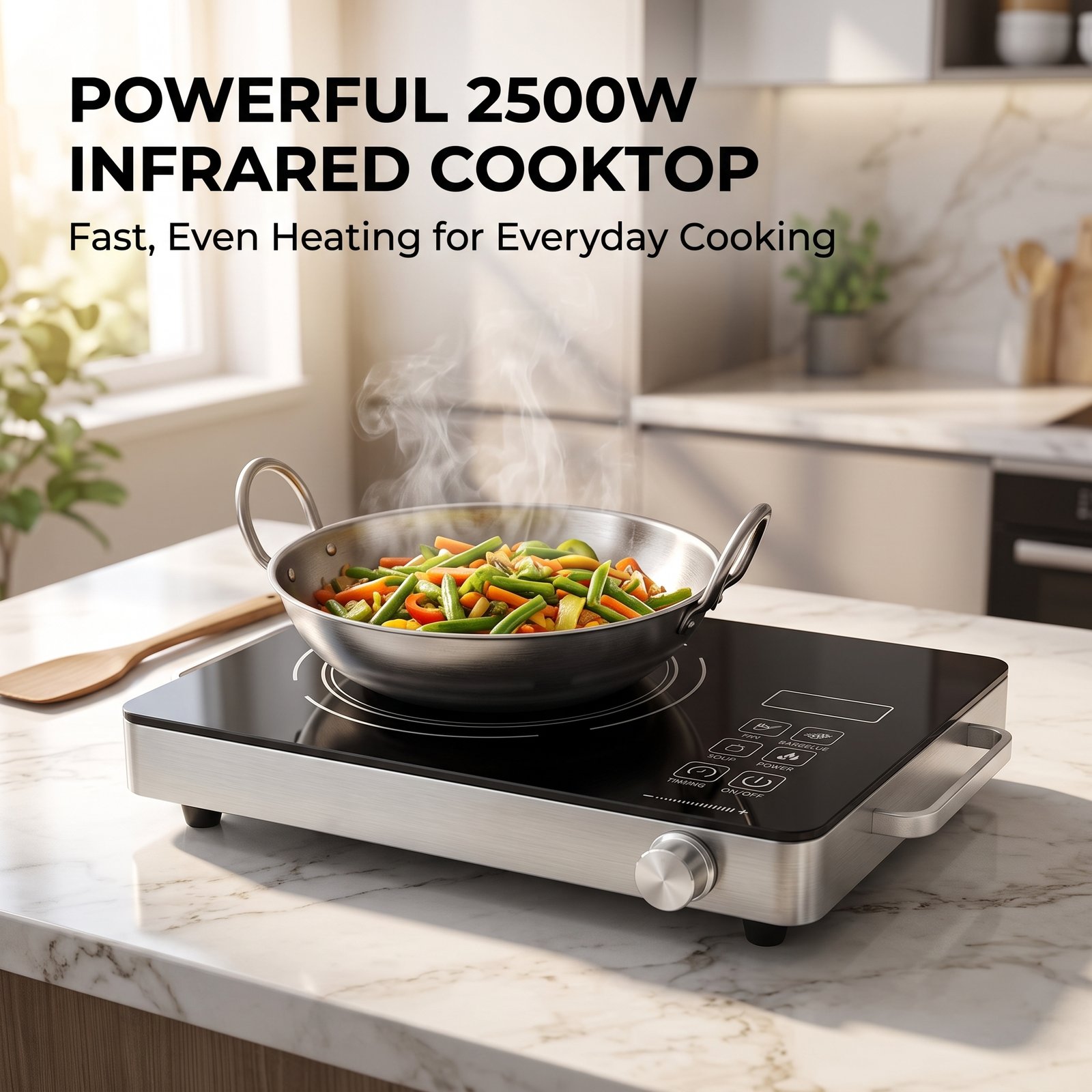 MAYUMI Surya 2500W Infrared Cooktop for All Utensils