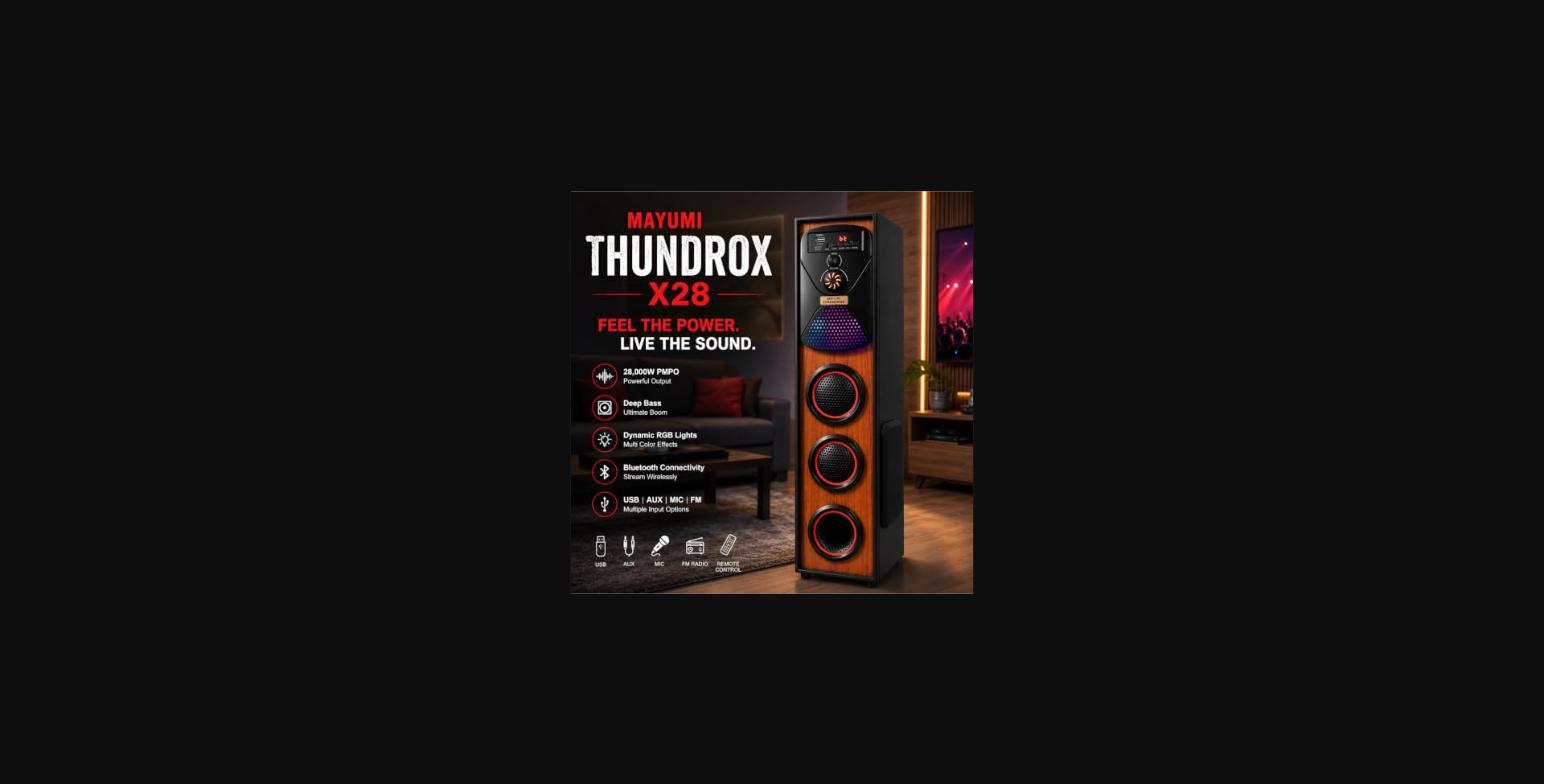 MAYUMI THUNDROX X28 Bluetooth Tower Speaker