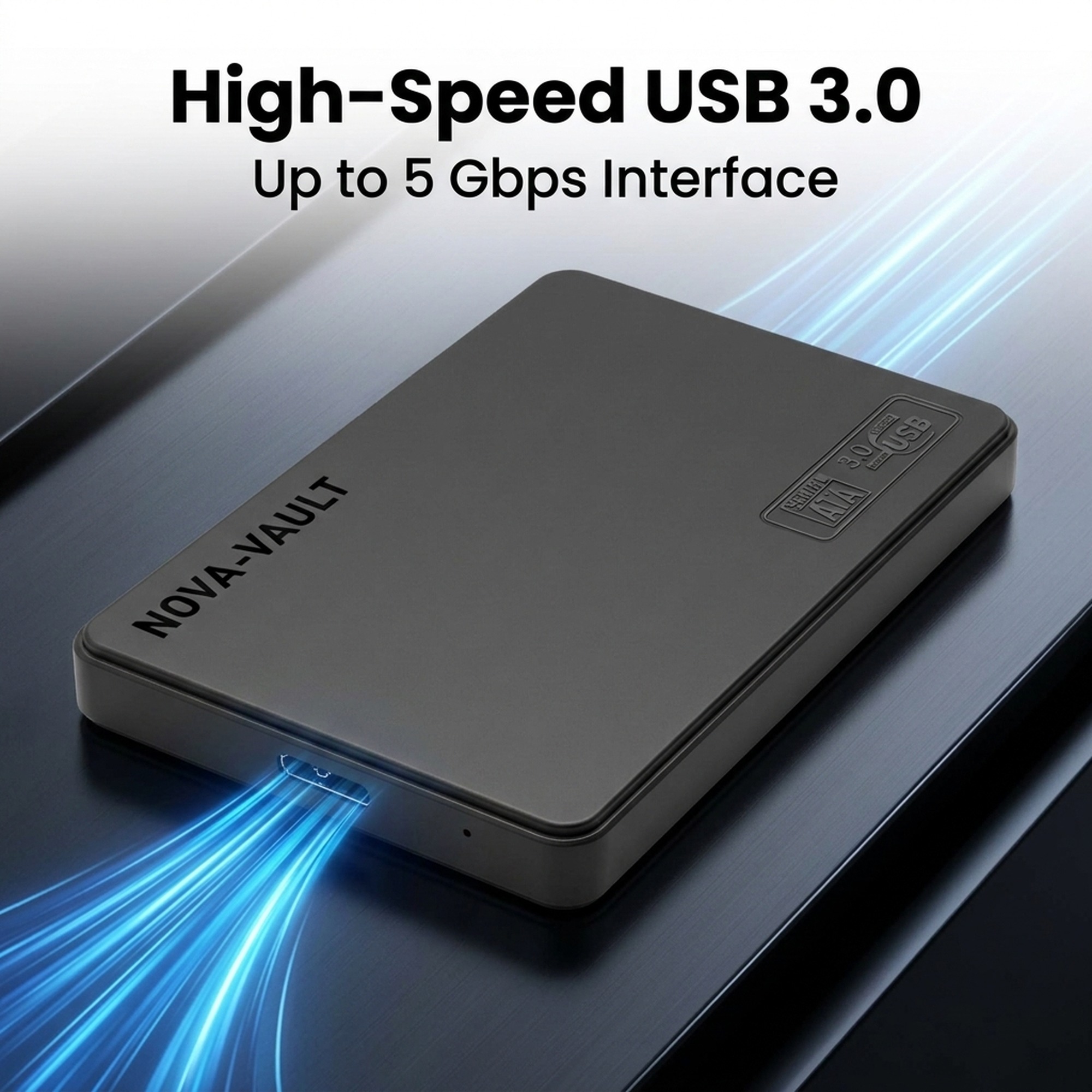 MAYUMI NOVA-VAULT Portable External Hard Drive | USB 3.0 | Slim 2.5" HDD with OTG Adapter