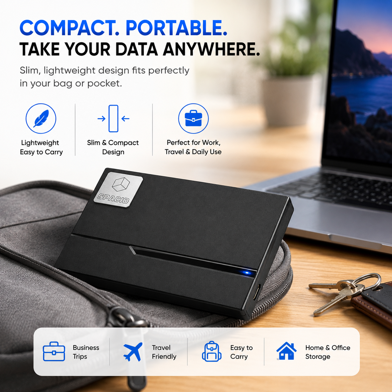 MAYUMI SPACIO 3.0 External Hard Drive, USB 3.0 5Gbps, OTG for Mobile