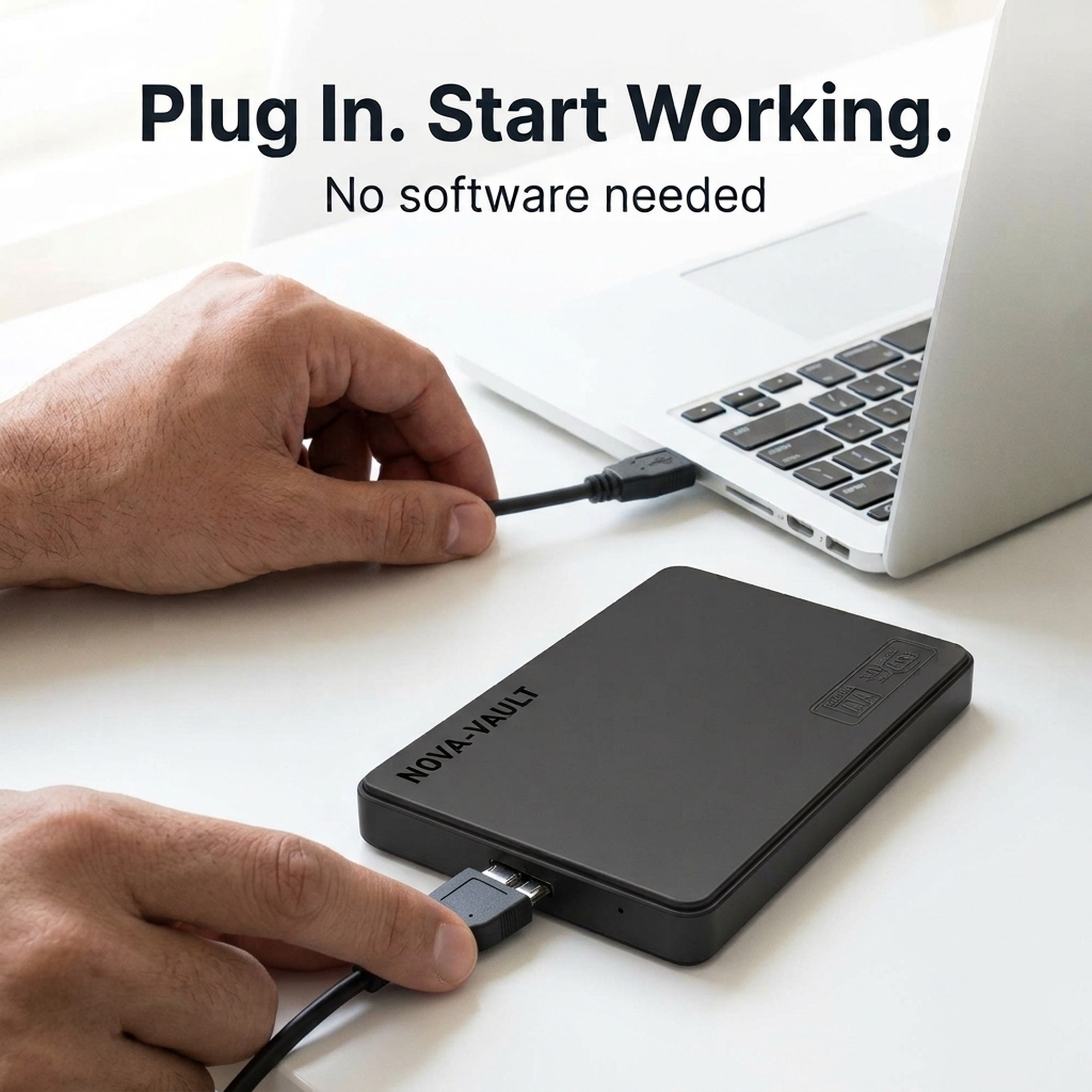 MAYUMI NOVA-VAULT Portable External Hard Drive | USB 3.0 | Slim 2.5" HDD with OTG Adapter