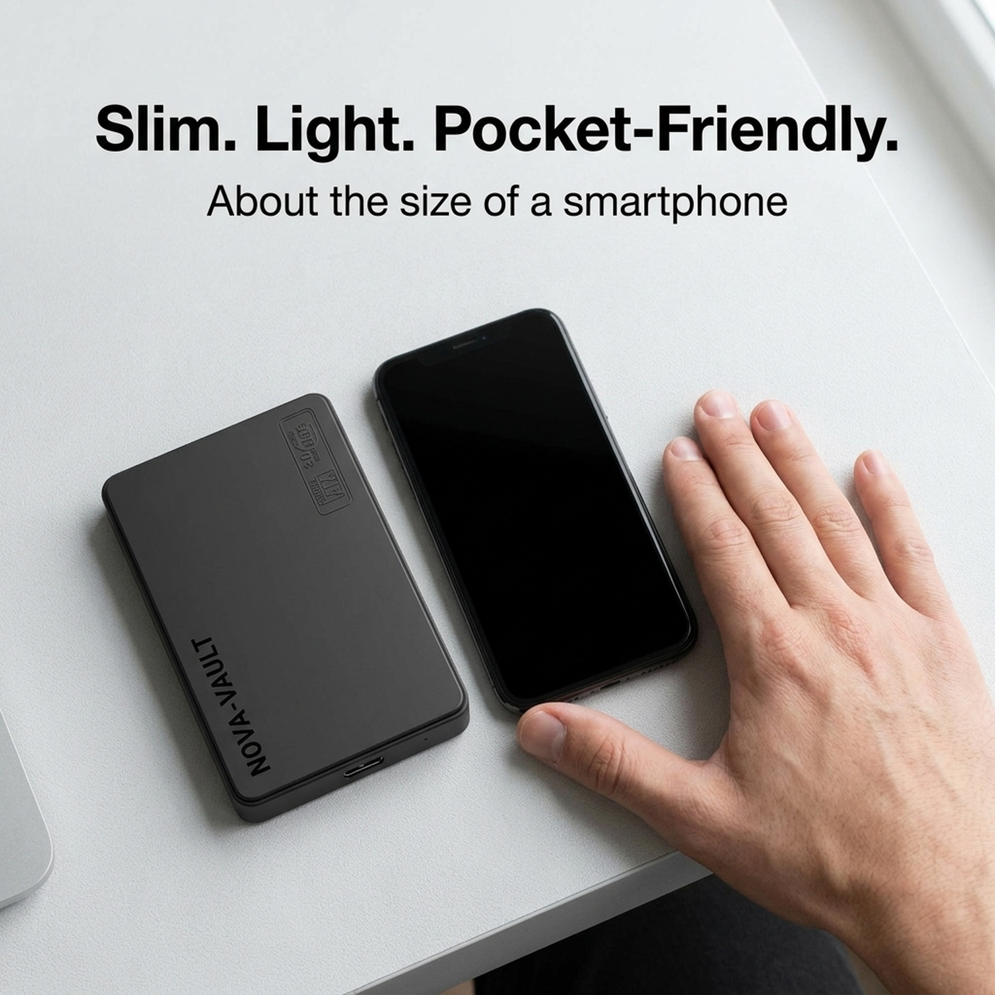 MAYUMI NOVA-VAULT Portable External Hard Drive | USB 3.0 | Slim 2.5" HDD with OTG Adapter