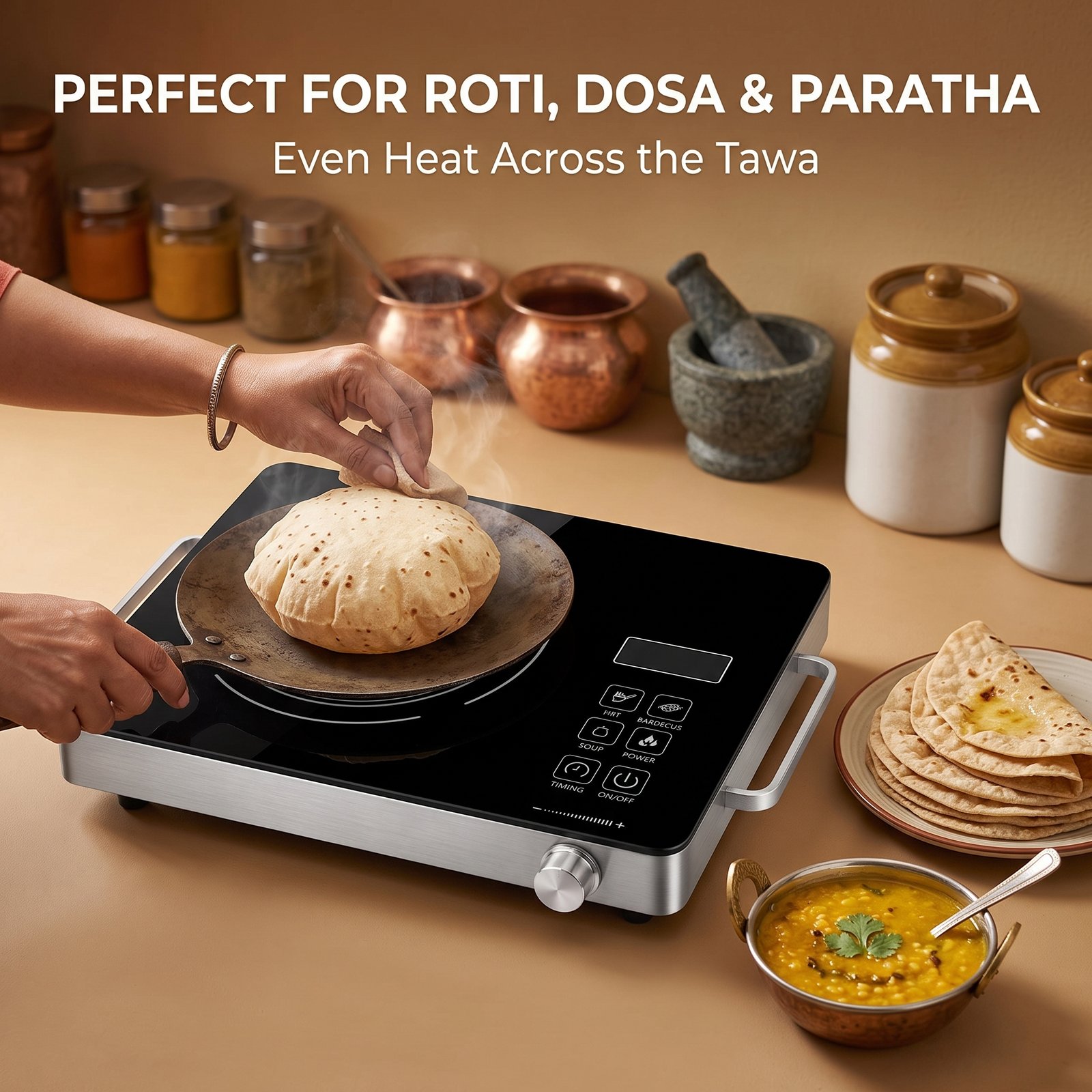 MAYUMI Surya 2500W Infrared Cooktop for All Utensils